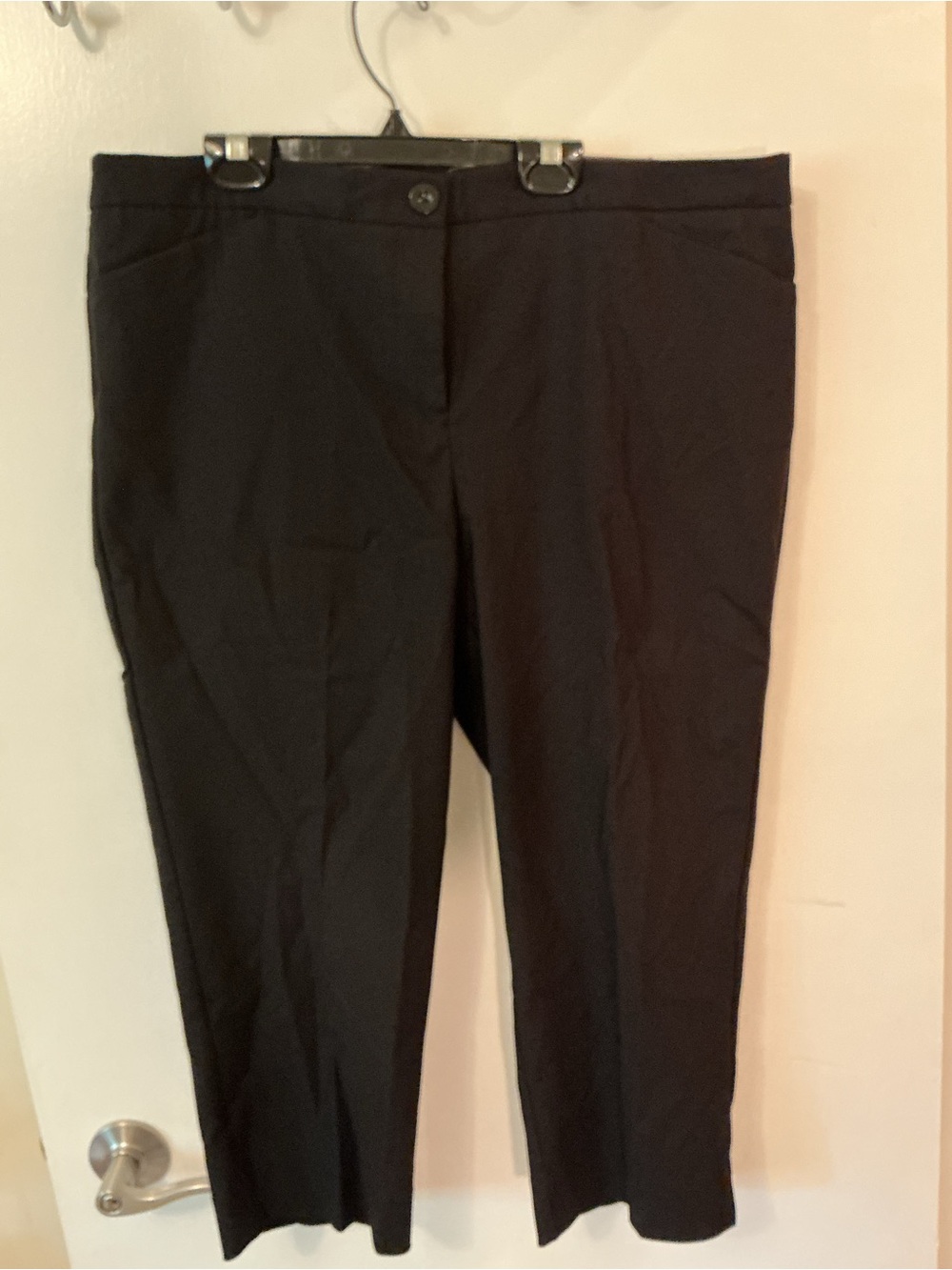 Mario Serrani Black Straight-Leg Dress Trousers
